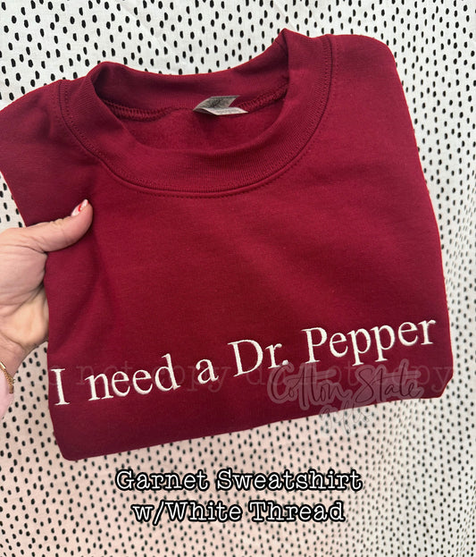 I need a {custom beverage} Crewneck Sweatshirt